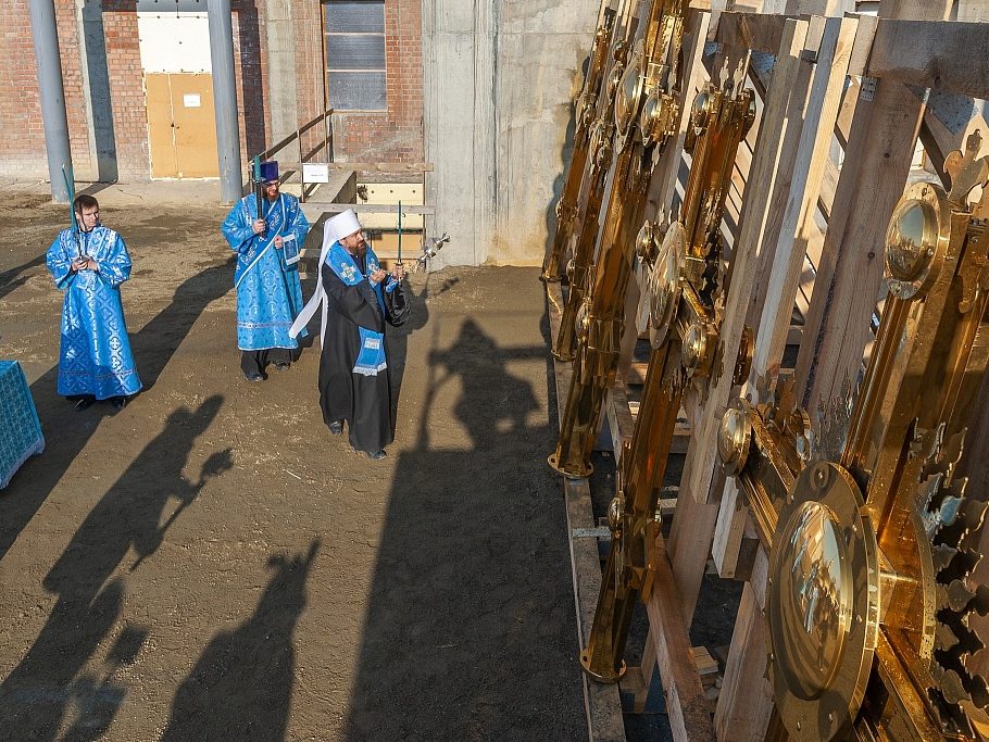 Освящение куполов и крестов для кафедрального собора Челябинской епархии